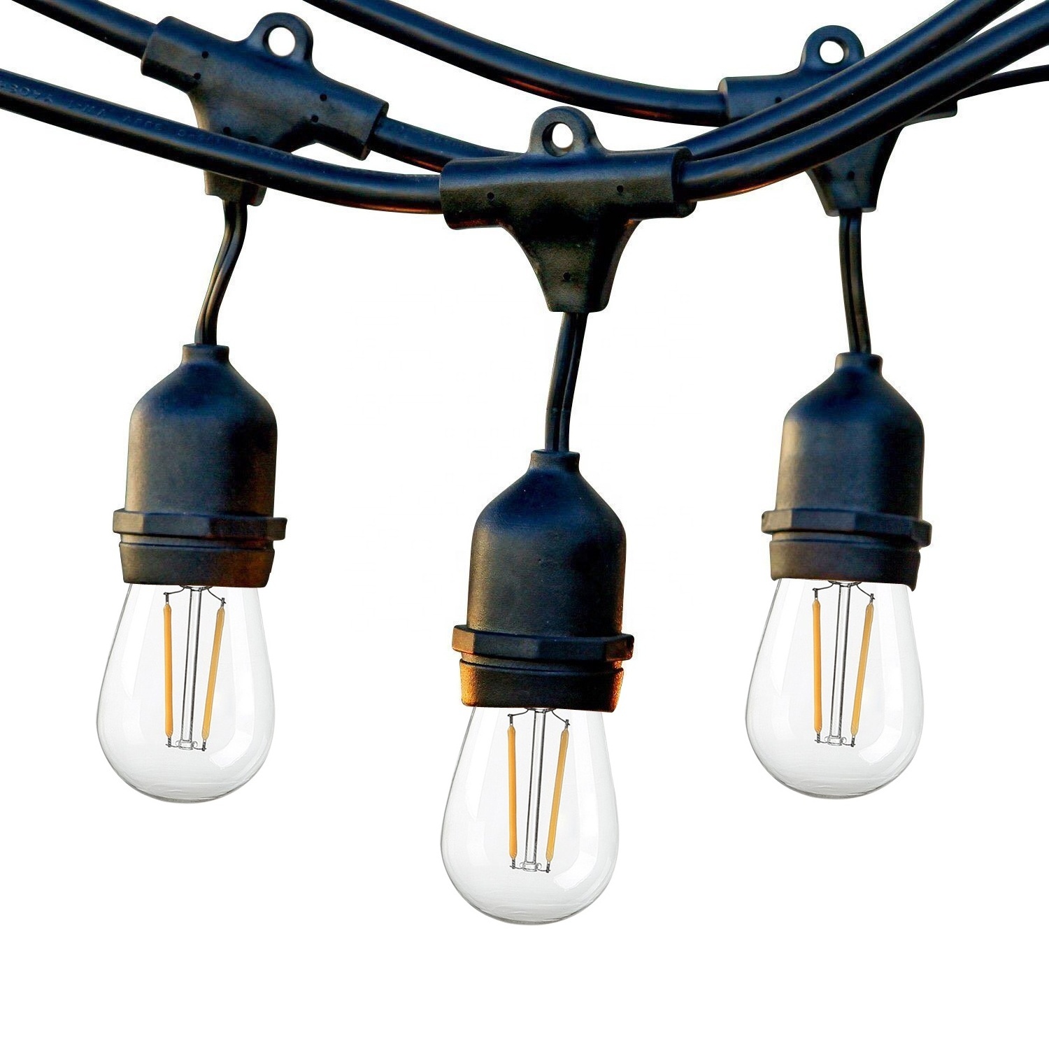 EU US Plug indoor outdoor Connectable Commercial Holiday string light bulb E26 E27 E14 Garden patio festoon lighting