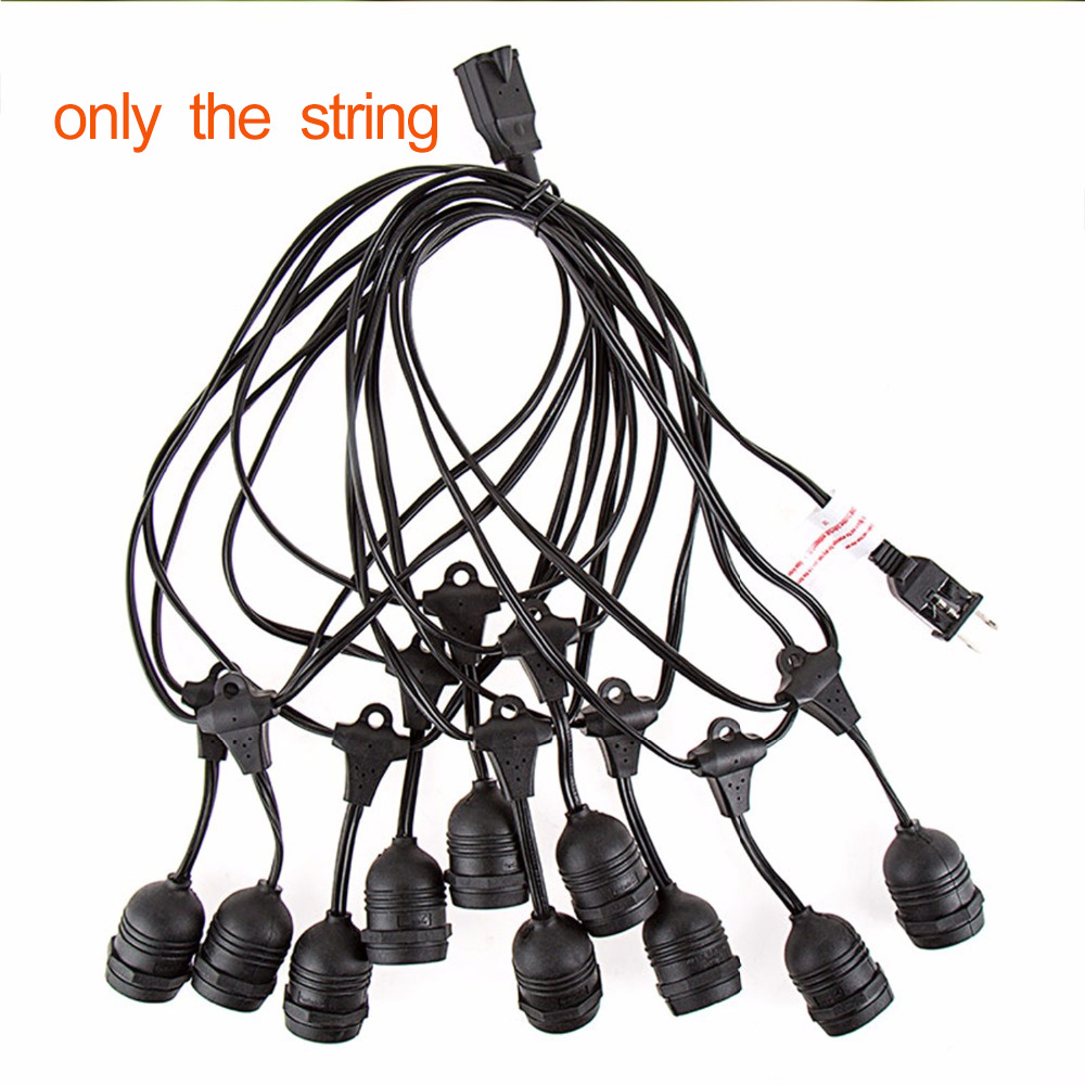 EU US Plug indoor outdoor Connectable Commercial Holiday string light bulb E26 E27 E14 Garden patio festoon lighting