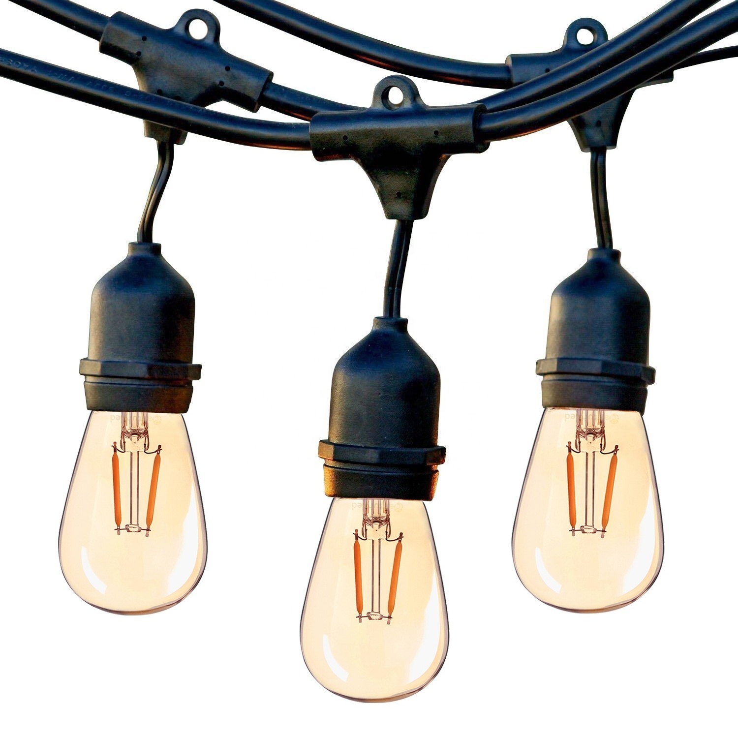 EU US Plug indoor outdoor Connectable Commercial Holiday string light bulb E26 E27 E14 Garden patio festoon lighting