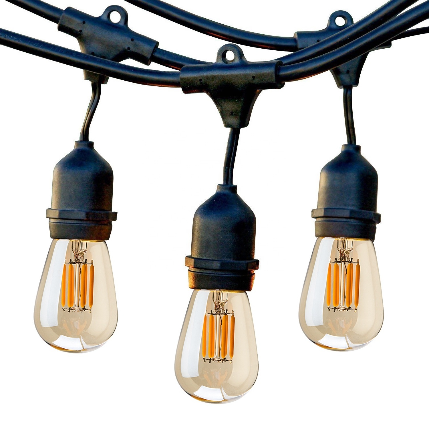 EU US Plug indoor outdoor Connectable Commercial Holiday string light bulb E26 E27 E14 Garden patio festoon lighting