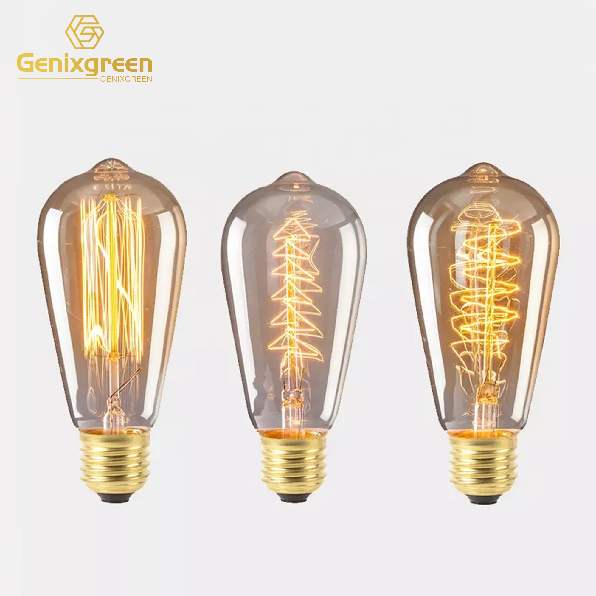 Luces Led Lampada Incandescent Bulb Lamp Edison Vintage Antique Style St64 Tungsten Light Bulb E27 220V 40W 60W