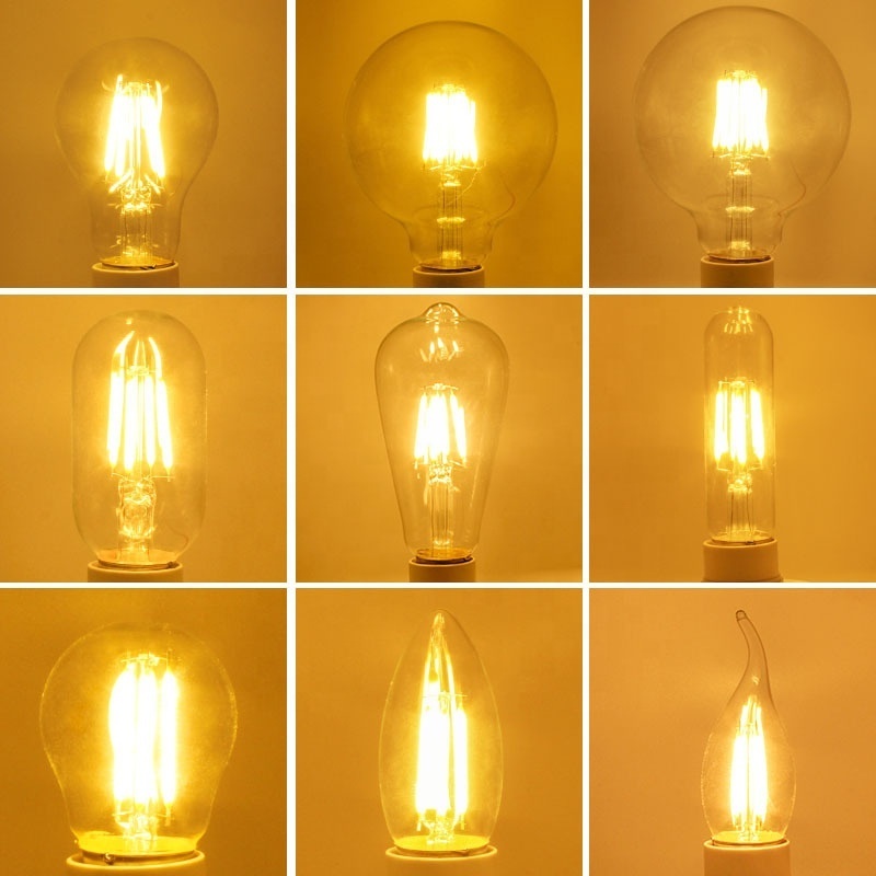 Luces Led Lampada Incandescent Bulb Lamp Edison Vintage Antique Style St64 Tungsten Light Bulb E27 220V 40W 60W