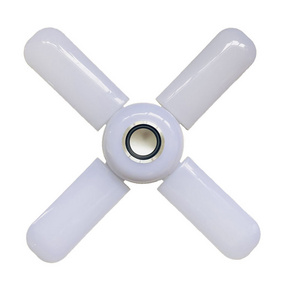 E27 120w 3/4 Blades RGB remote control blue tooth speaker deformation music lamp led ceiling fans with light