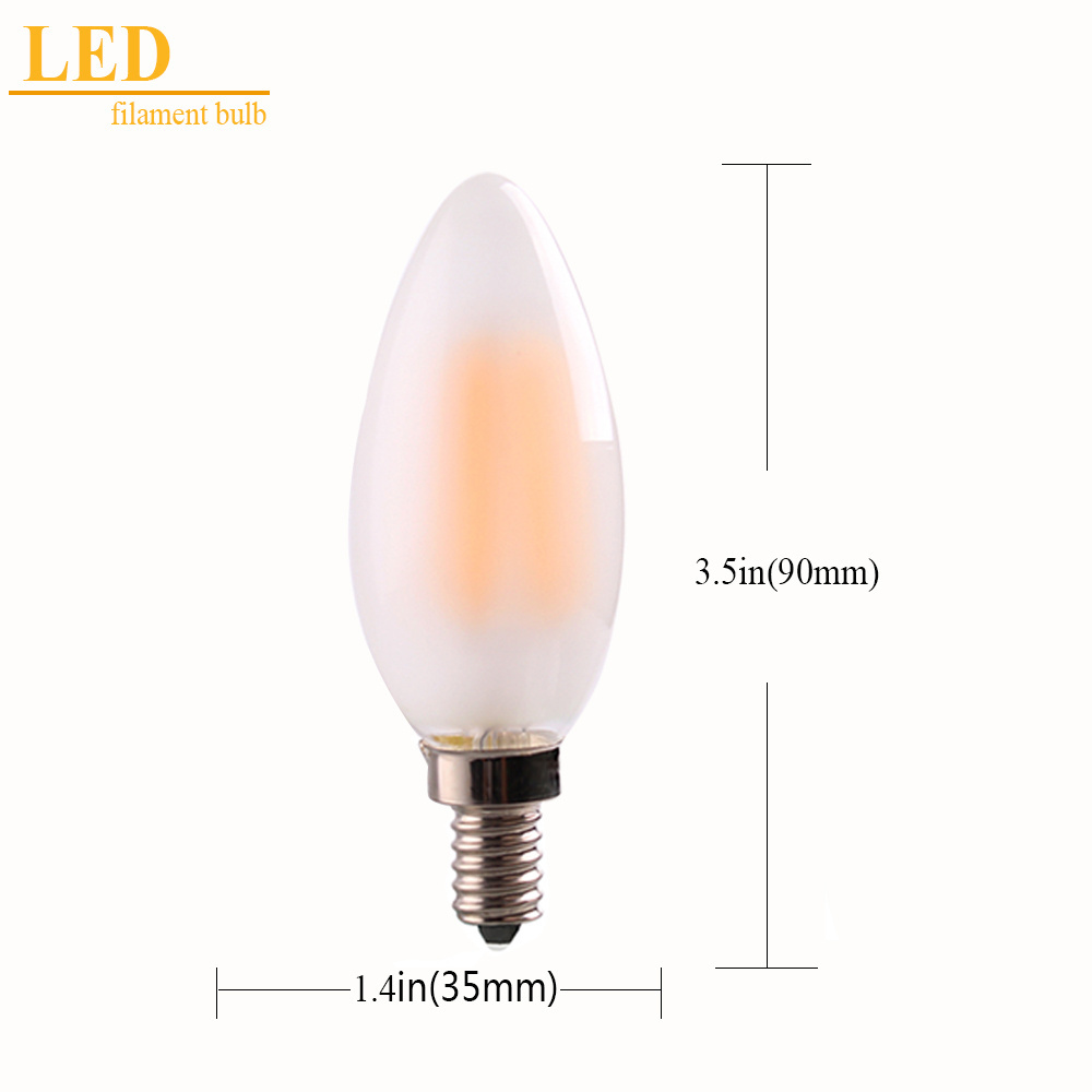 Vintage Edison Frosted Led Light Bulbs E14 E26 E27 2700K Dimmable C35 T22 A19 G45  4w 6W 8W Aluminum Mini Led Filament Lamp Bulb