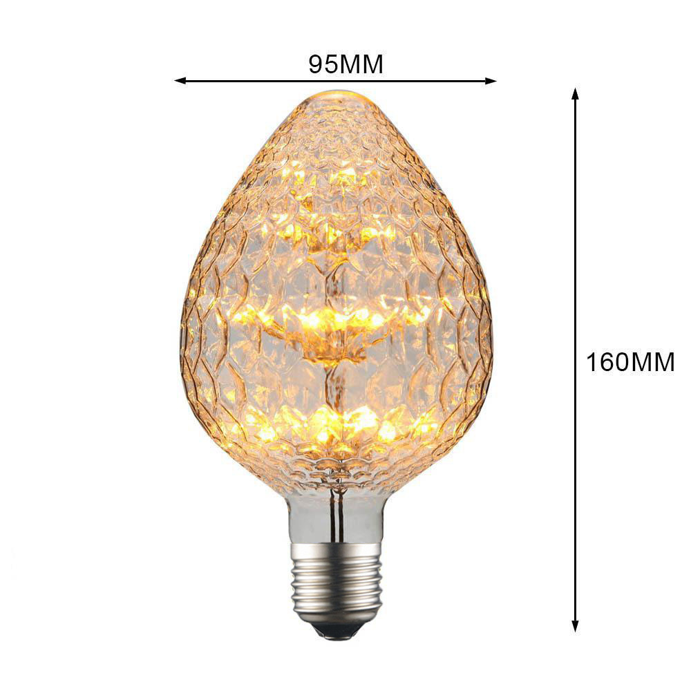 Indoor outdoor creative LED fireworks light bulb Strawberry Shape Light Bulb for Decoration pendant light