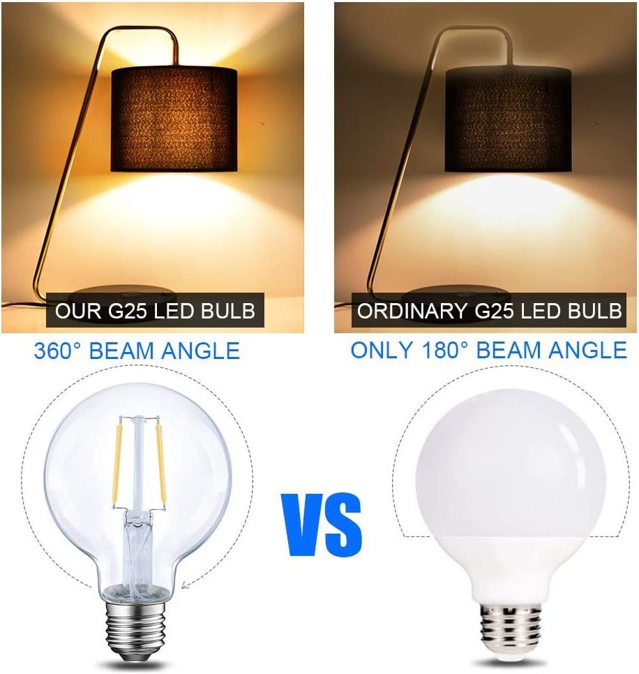 China Led Bulbs Dimmable LED Edison Light Bulb G25 (G80) Globe Shape 4W E27 2700K Christmas Light Led Bulb