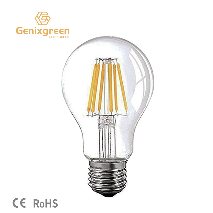 DC 12V 24V Led A19 A60 Filament Bulb Low Voltage 6W Globe Led Light Daylight White 4500K Warm White 2700K E27 E26 light bulb