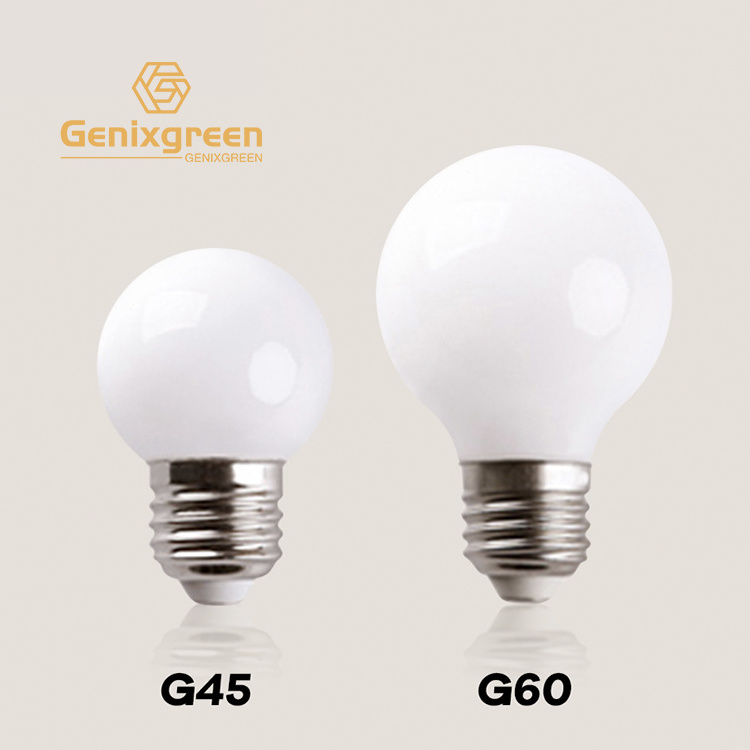 G45 G60 G125 Milky Glass Globe LED Bulb E14 E27 5W Edison Ball Light Bulb 220V Warm Cool White Pendant Lamp energy saving bulb