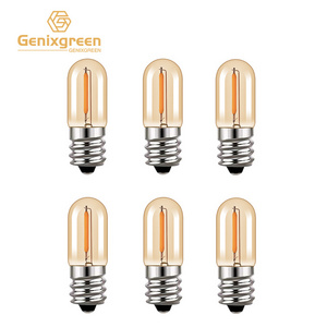 Dimmable E12 Led Filament Night Lamp T16 0.6W E14 Candelabra Warm White 2200K Amber Glow 220V LED Candle Lamps Electric Bulb