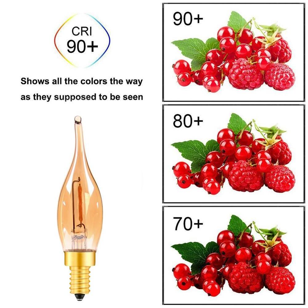 OEM ODM Led Filament Night Lamp C22T 0.5W E12 E14 110V 220V Candelabra Base Amber Glow LED Candle Lamps Decorative Bulb