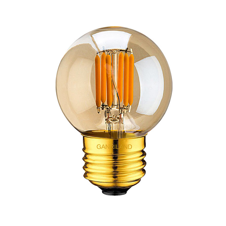 G40 Mini Globe LED Light,3W 2200K,Dimmable Waterproof  Vintage Edison LED Filament Bulb,E26 E27 Base