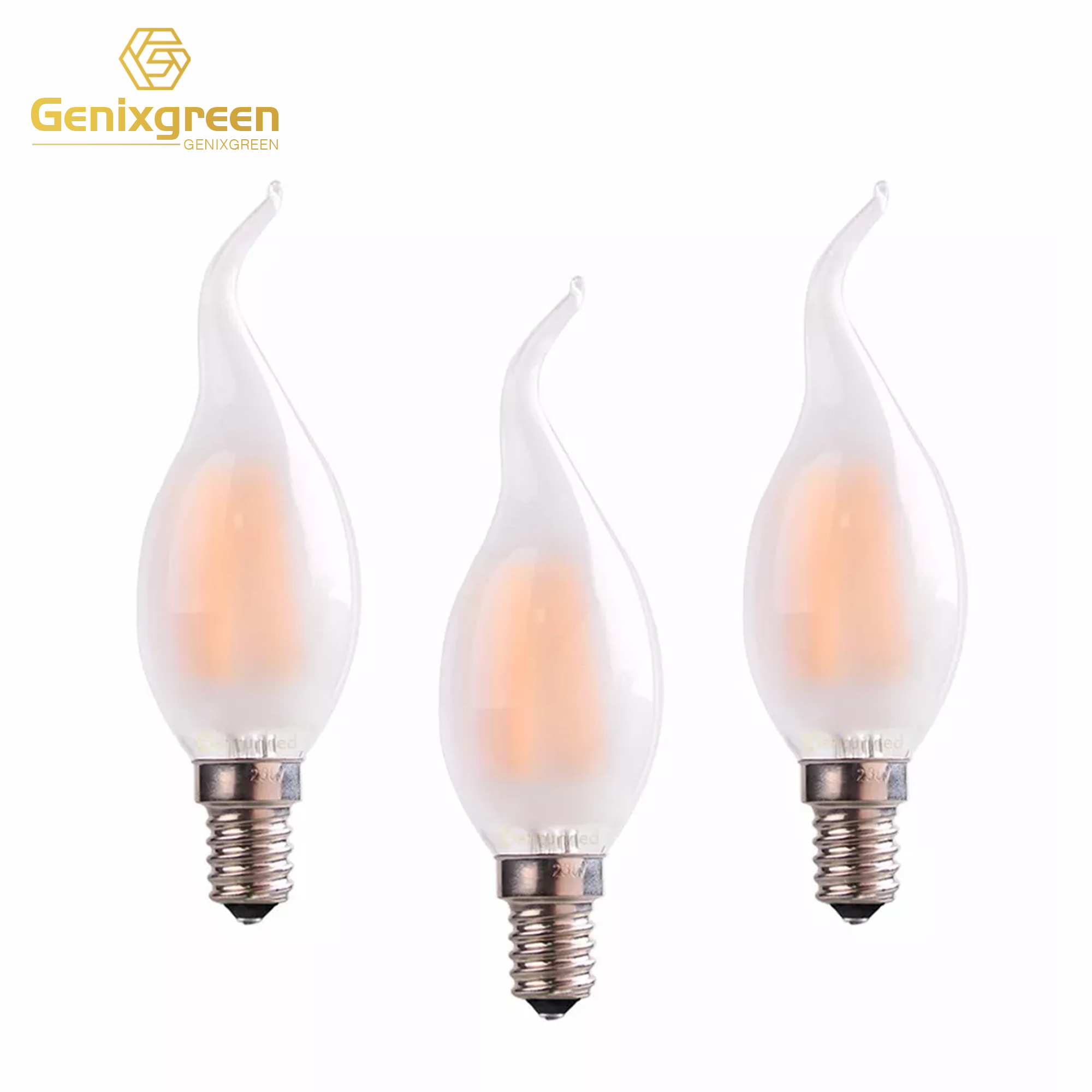 4W 6w E12 E14 Vintage LED Filament Edison Bulb C35 Frosted Tip led candelabra light bulb for chandelier Candle Holders