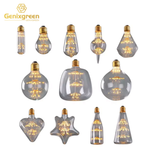 E27 Vintage Bottle Lamp Christmas Garden LED Fancy Firework Lamp Lightbulbs Holiday Decorations Dimmable 2200K E26 Glass DC