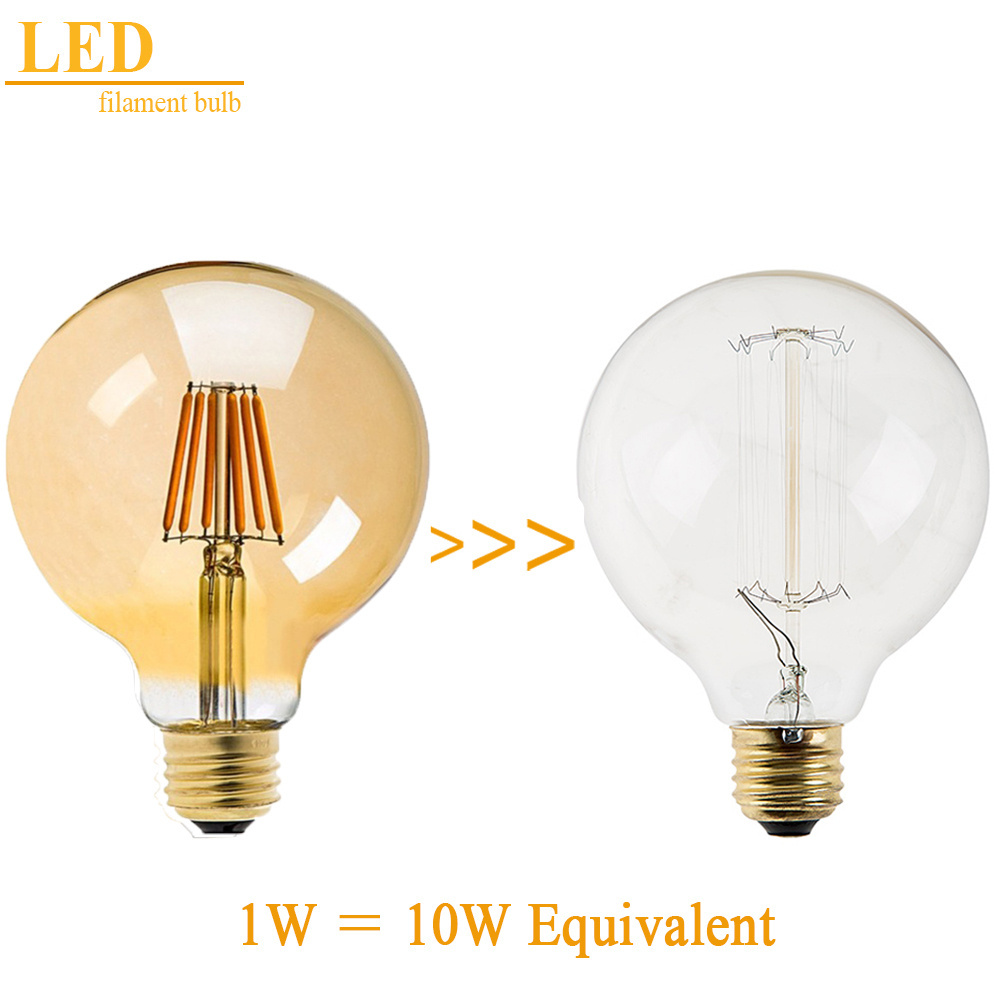 OEM Vintage LED ODM E26 E27 Filament Light Bulbs 110V 220V 4W 6W 8W 2200K Retro Big Bulb Incandescent Globe Led Lighting Lamp