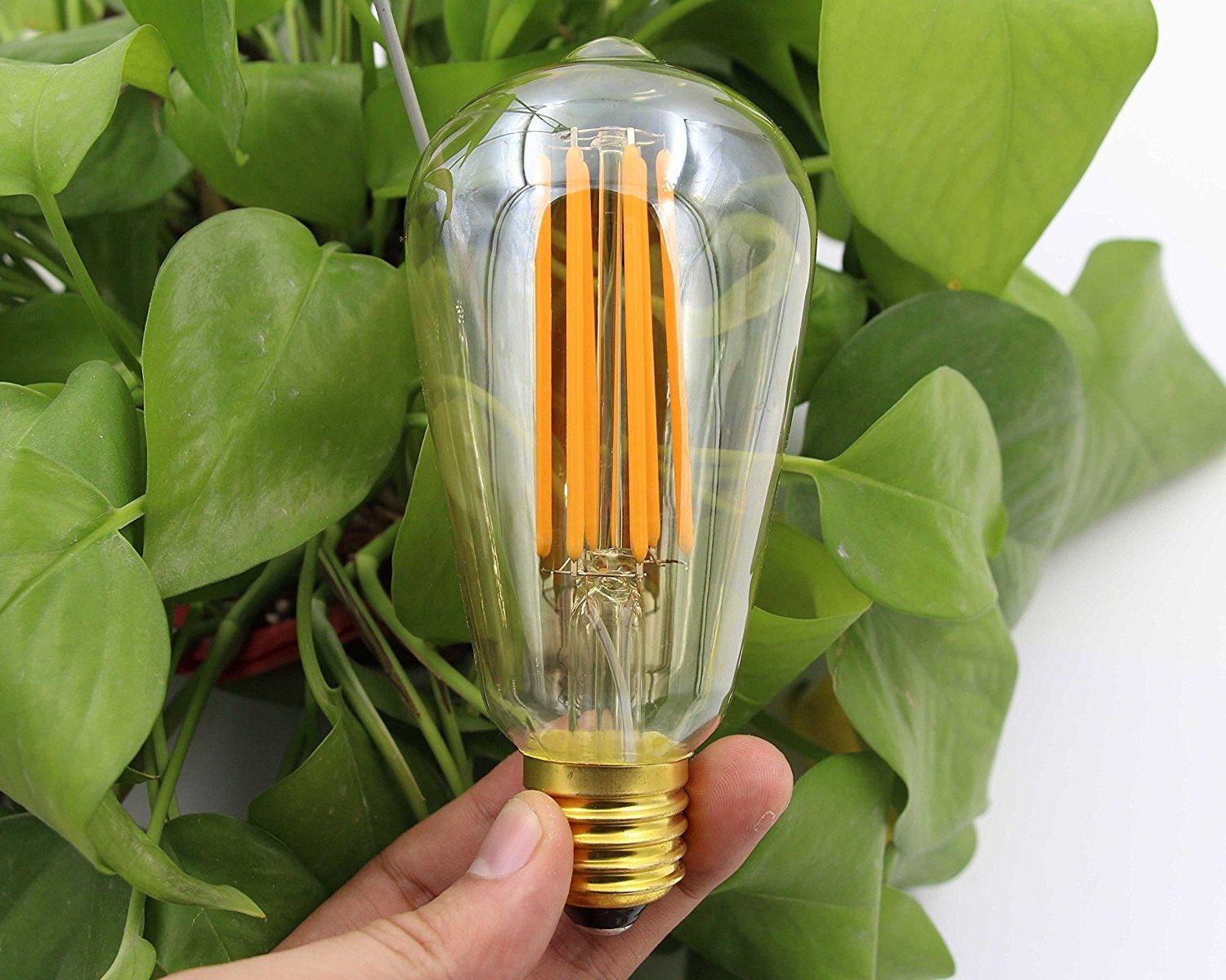 6W E26 E27 base ST64 Long Filament Bulb 2200K Retro Edison Light Dimmable Flicker free Vintage Ceiling Light bulbs