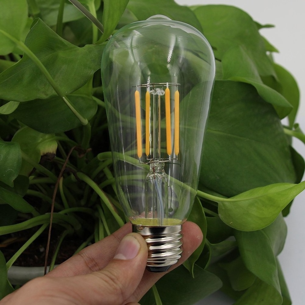 Factory Stock Energy Saving Dimmable Vintage Straight Filament Edison Bulb ST64 led filament lamp