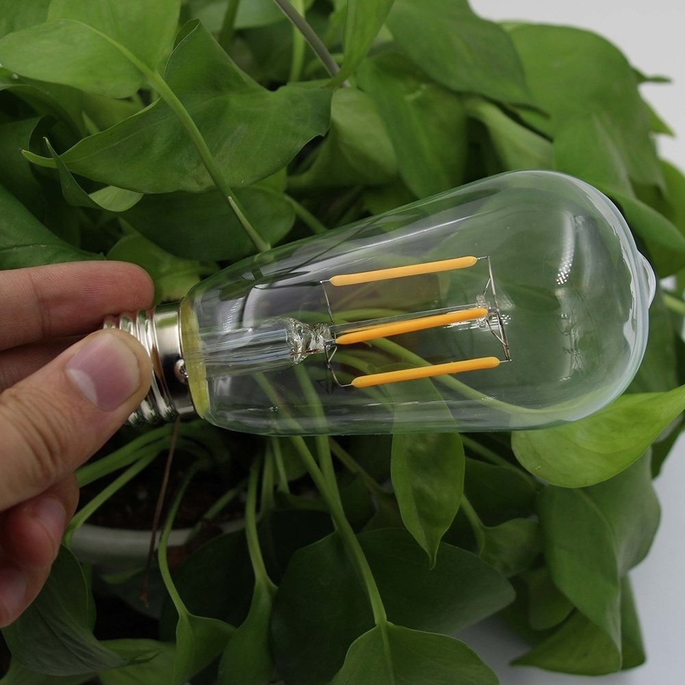 Factory Stock Energy Saving Dimmable Vintage Straight Filament Edison Bulb ST64 led filament lamp