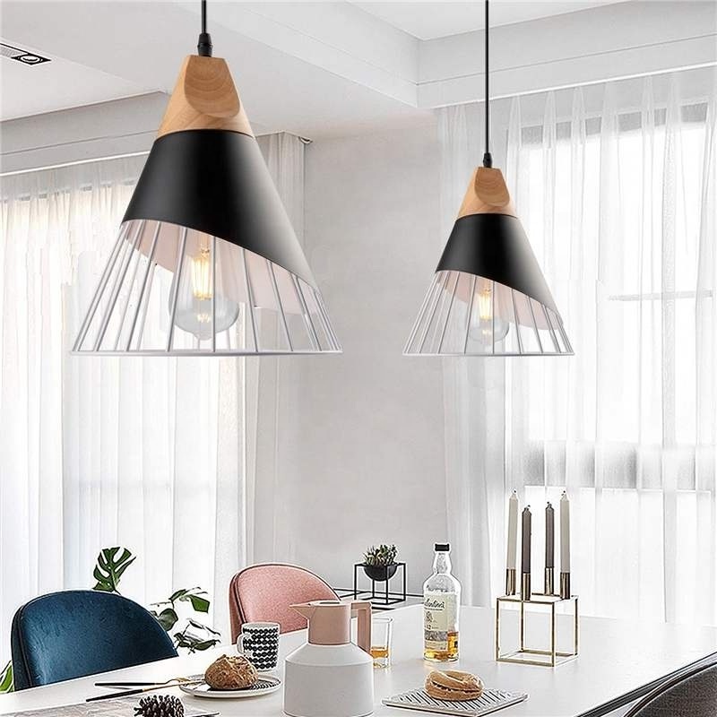 Wood Pendant Lights Modern Industrial Lamp Loft Nordic Hanging Lamp Kitchen Pendant Lamp Design Bedroom Dining Room Lights