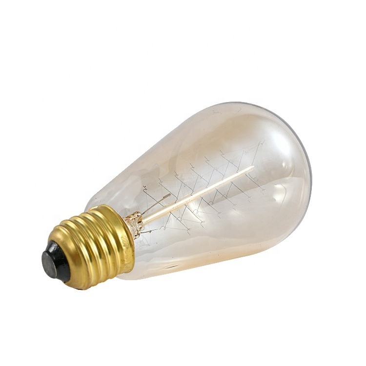 Best Price Long Life Wind Wire Tungsten Lamp Vintage ST64 40W E26 E27 110V 220V Retro Edison Light Bulbs