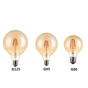 Chandelier LED G80 G95 G125 Light Lamp 4W 6W 8W Filament Bulb 2700K Edison Retro Dimmable Ampoule LED Lighting