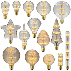 Christmas Festival Decoration Lamp Lighting Bulbs Factory Price Non- Dimmable Firework Led Lightbulb A19 A60 3W 2200K E27 220V