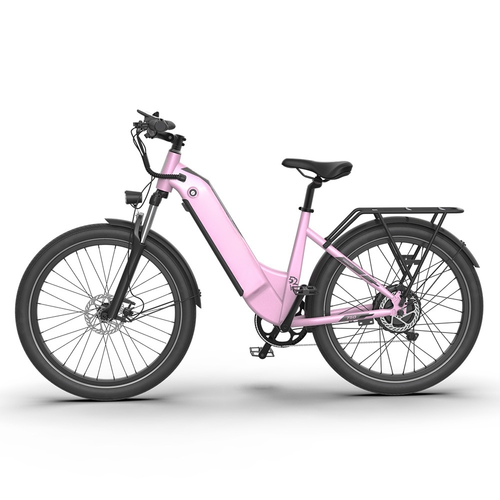 Rear Motor Green Power 15Ah Removable Lithium Battery 26*2.4 Inch Electric City Bicycle Suit 2023 NEW for Girls Arrival 52V 750W