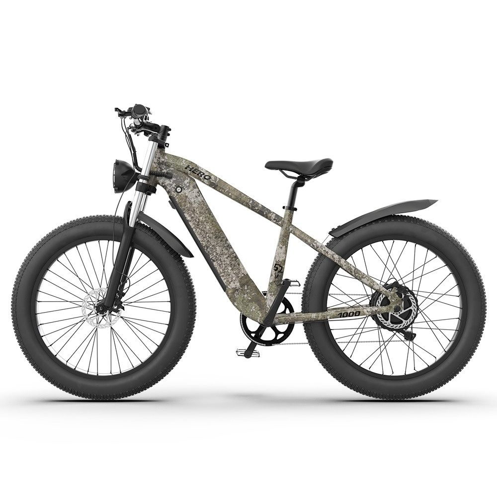 52V 1000 Watts Power Ebike 20Ah Lithium Battery Electric Mountain Bike 26*4.0 Inch Fat Tire Stealth Bomber Electric Bike Bicycle