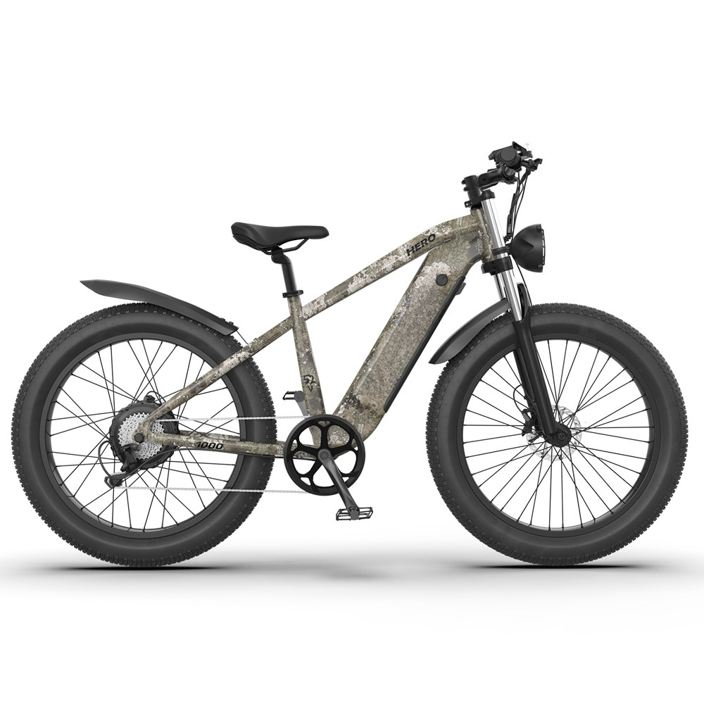 52V 1000 Watts Power Ebike 20Ah Lithium Battery Electric Mountain Bike 26*4.0 Inch Fat Tire Stealth Bomber Electric Bike Bicycle