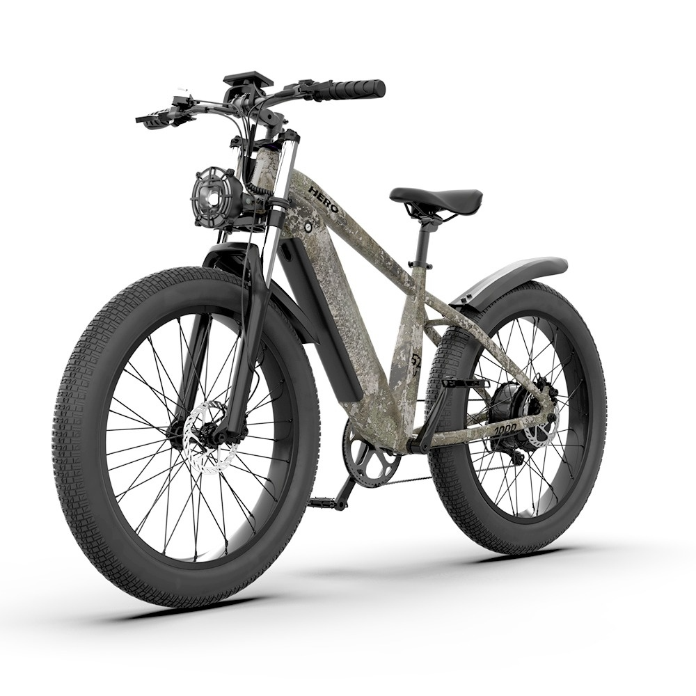 52V 1000 Watts Power Ebike 20Ah Lithium Battery Electric Mountain Bike 26*4.0 Inch Fat Tire Stealth Bomber Electric Bike Bicycle