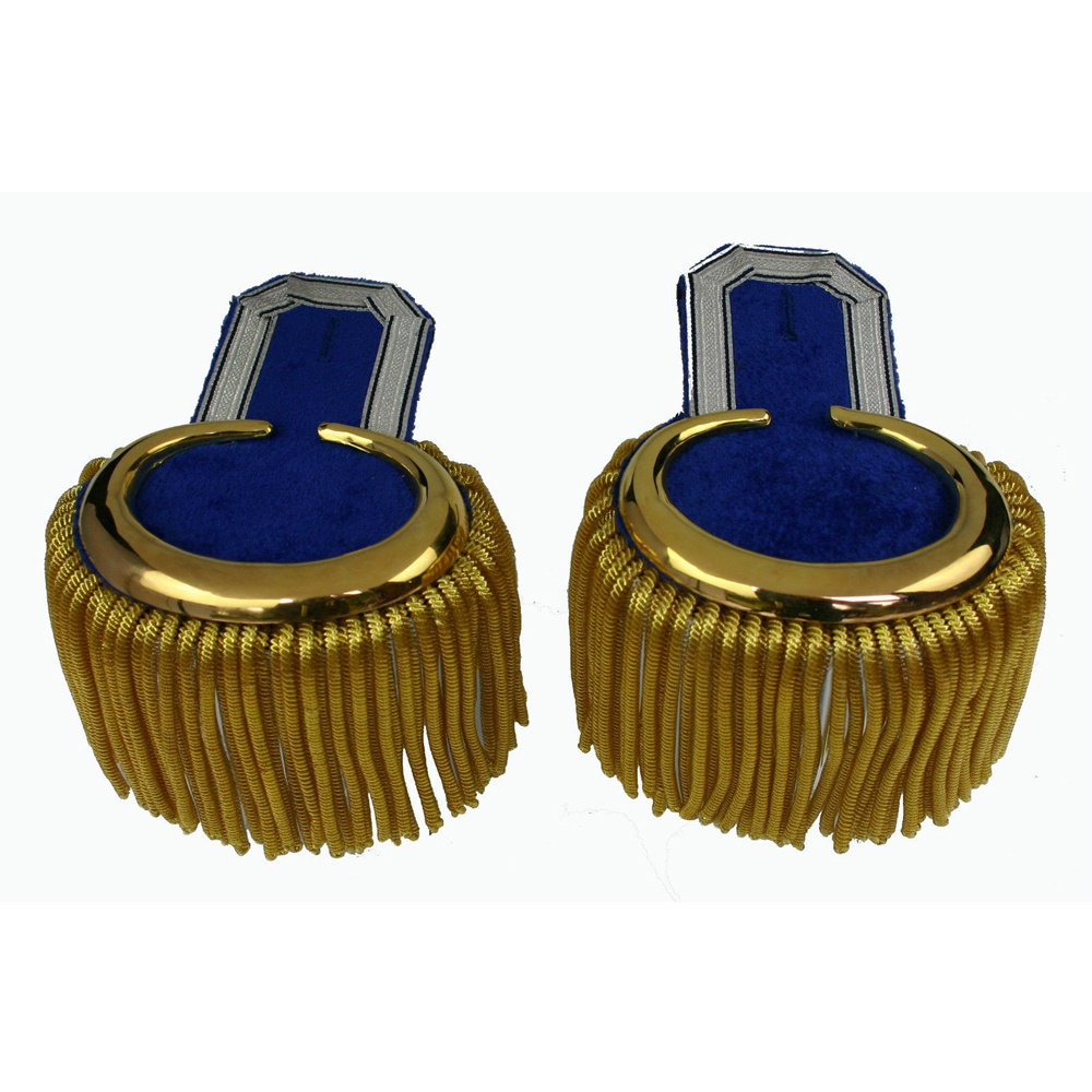 Wholesale Top Quality Customized Uniform Bullion Shoulder Services ceremonial band Fringe Epaulettes