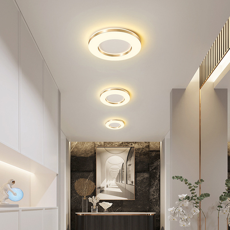 Aisle corridor light modern minimalist ring entrance hall entrance lamp fashion cloakroom balcony led ceiling light for home