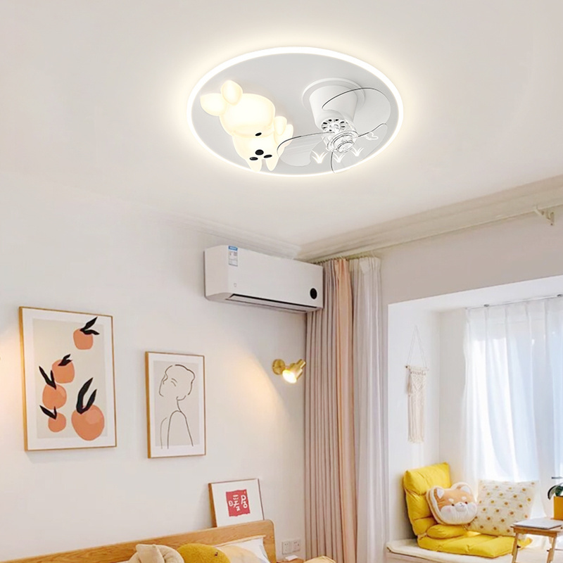 Round Indoor Living Room Bedroom Children'S Room Decoration Creative Light Fan Ceiling