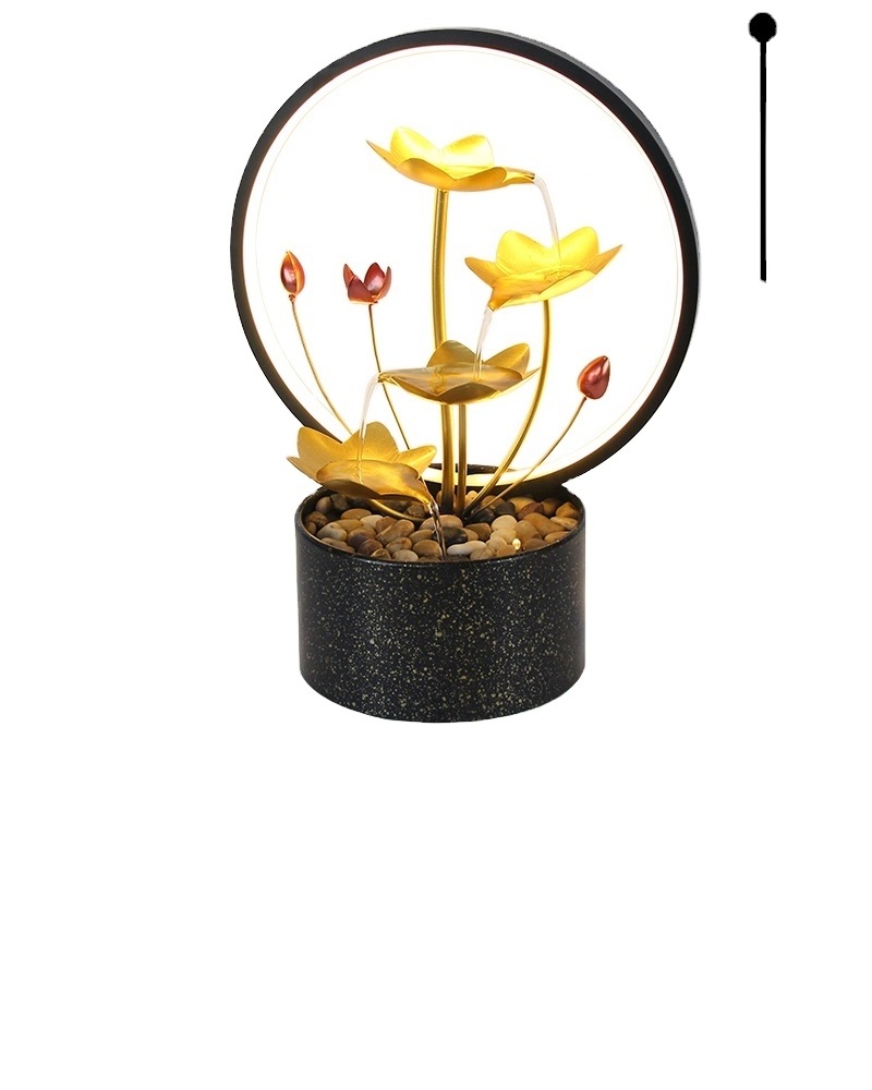 Mini Tabletop Polyresin Waterfall Fountain 30mm Diameter Indoor Decorative Focal Point