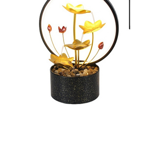 Mini Tabletop Polyresin Waterfall Fountain 30mm Diameter Indoor Decorative Focal Point