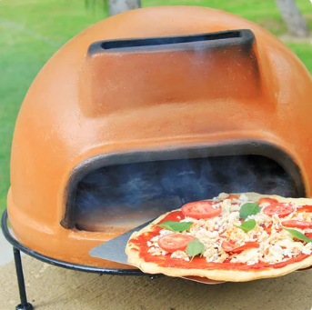 Fiber Clay Outdoor Pizza Oven Fire Pit with grill