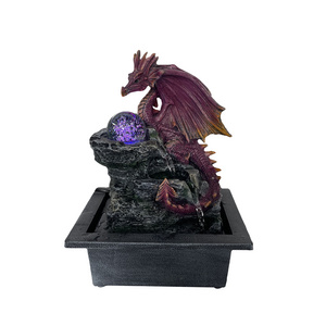 Indoor and out door dragon tabletop  water fall fountain