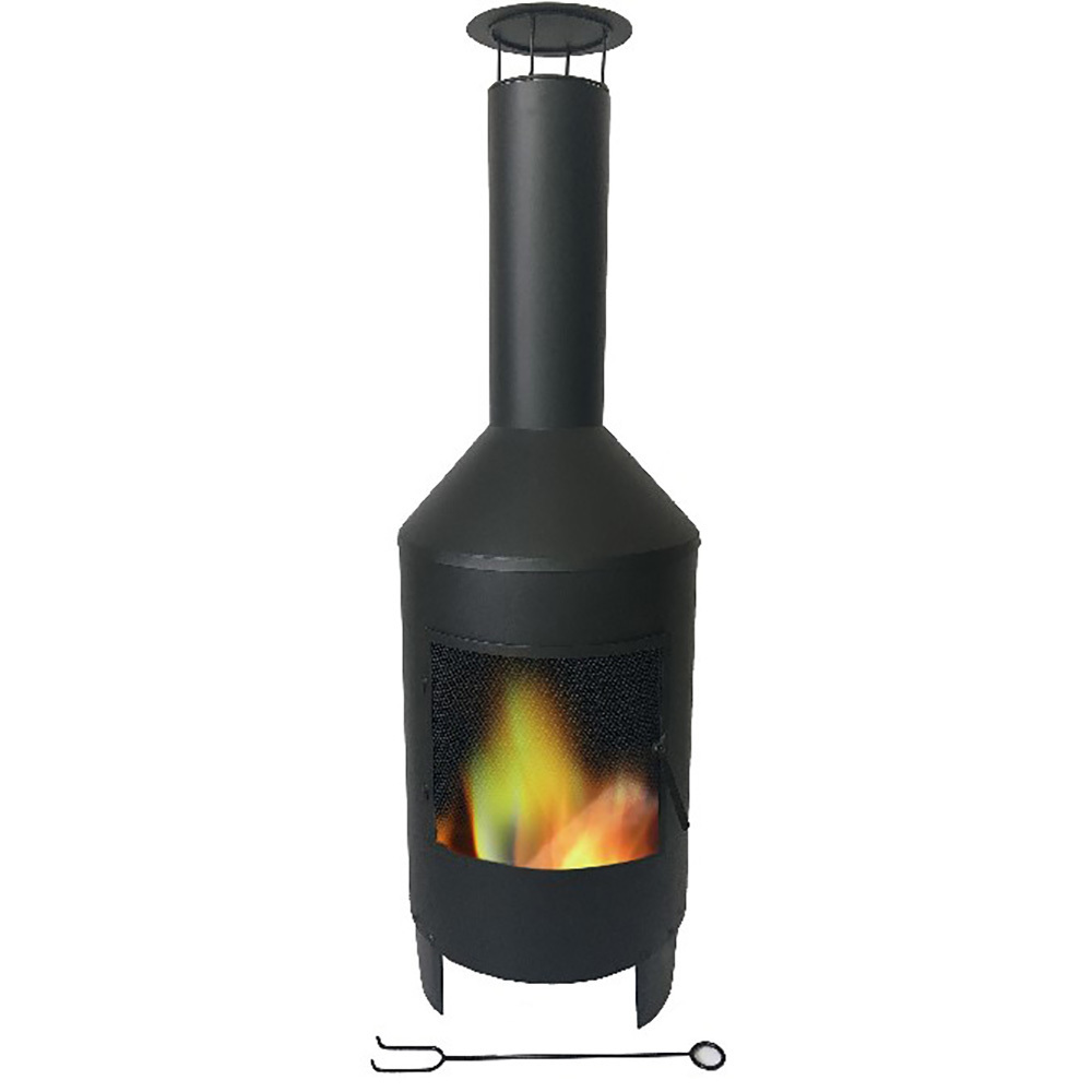 Nice shape metal patio heater fire pit wood burning outdoor garden chimneys