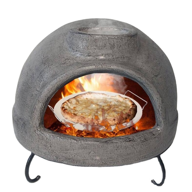 Popular Mexican Pizza Oven Wood Fired Clay Fire Pit Chiminea With Pizza Stone