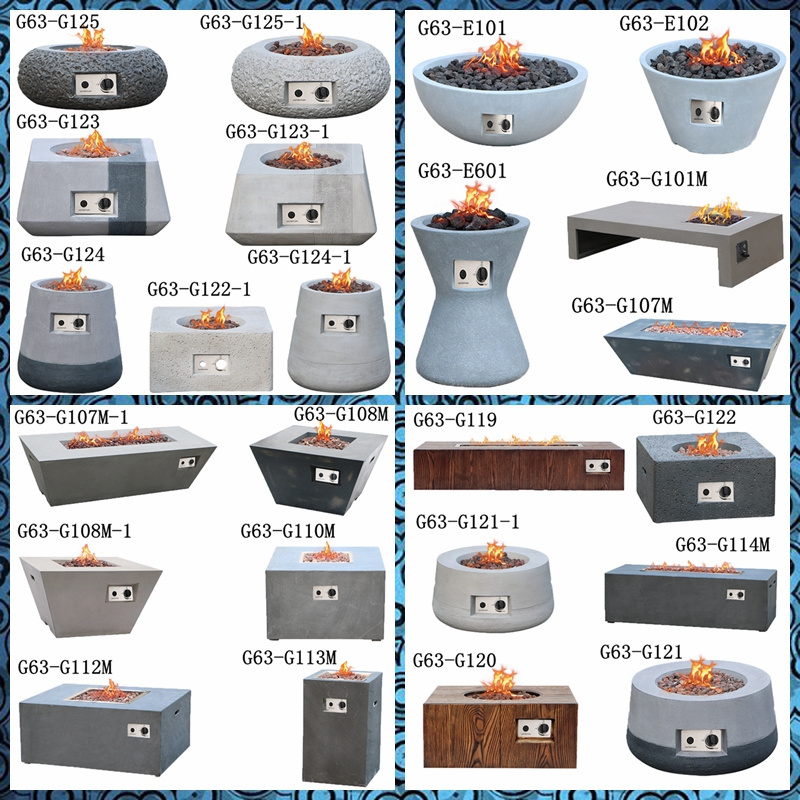 Portable fireplaces cement mini gas fire pits outdoor heater bowl camping table fire pit