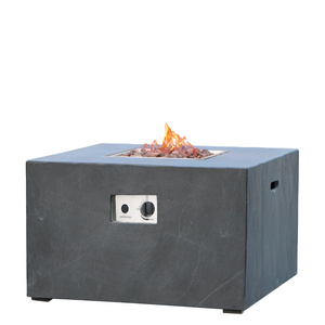 Hot Sale Modern Furniture Backyard Grey Firepit Fiber Stone Outdoor Indoor Gas Fire Pit