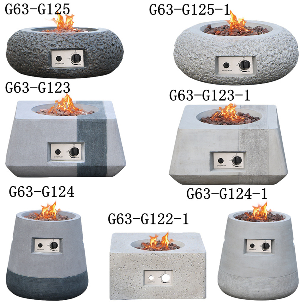 Portable fireplaces cement mini gas fire pits outdoor heater bowl camping table fire pit