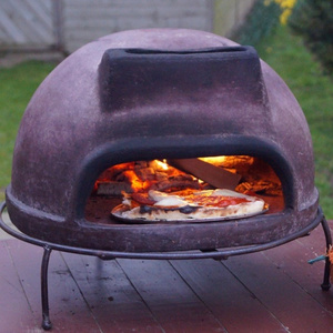 Popular Mexican Pizza Oven Wood Fired Clay Fire Pit Chiminea With Pizza Stone