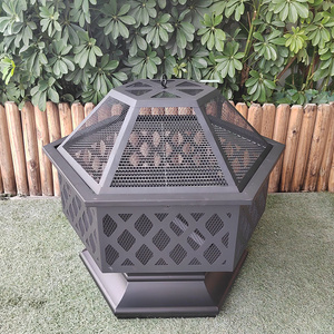 Factory Hot Selling Outdoor Heaters 24 Inch Bronze Steel Hexagon Outdoor Fire Pits