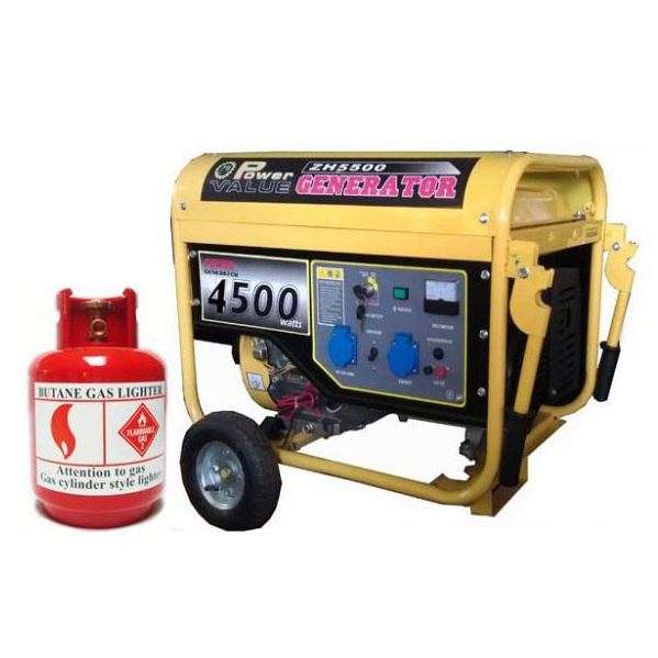 Gasoline engine generator kick starter electric starter, Portable Gas generator