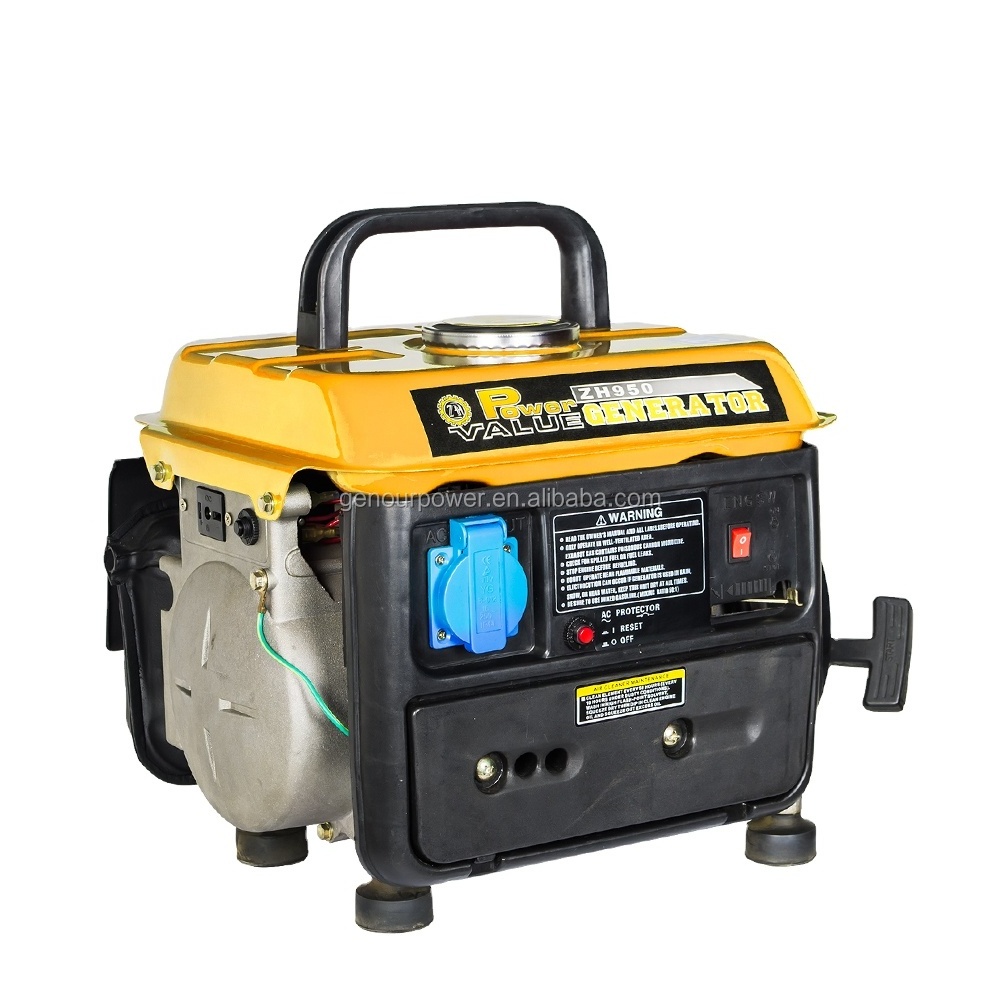 Gasoline 750w generator start digital inverter petrol silent 220v DC 12v generator