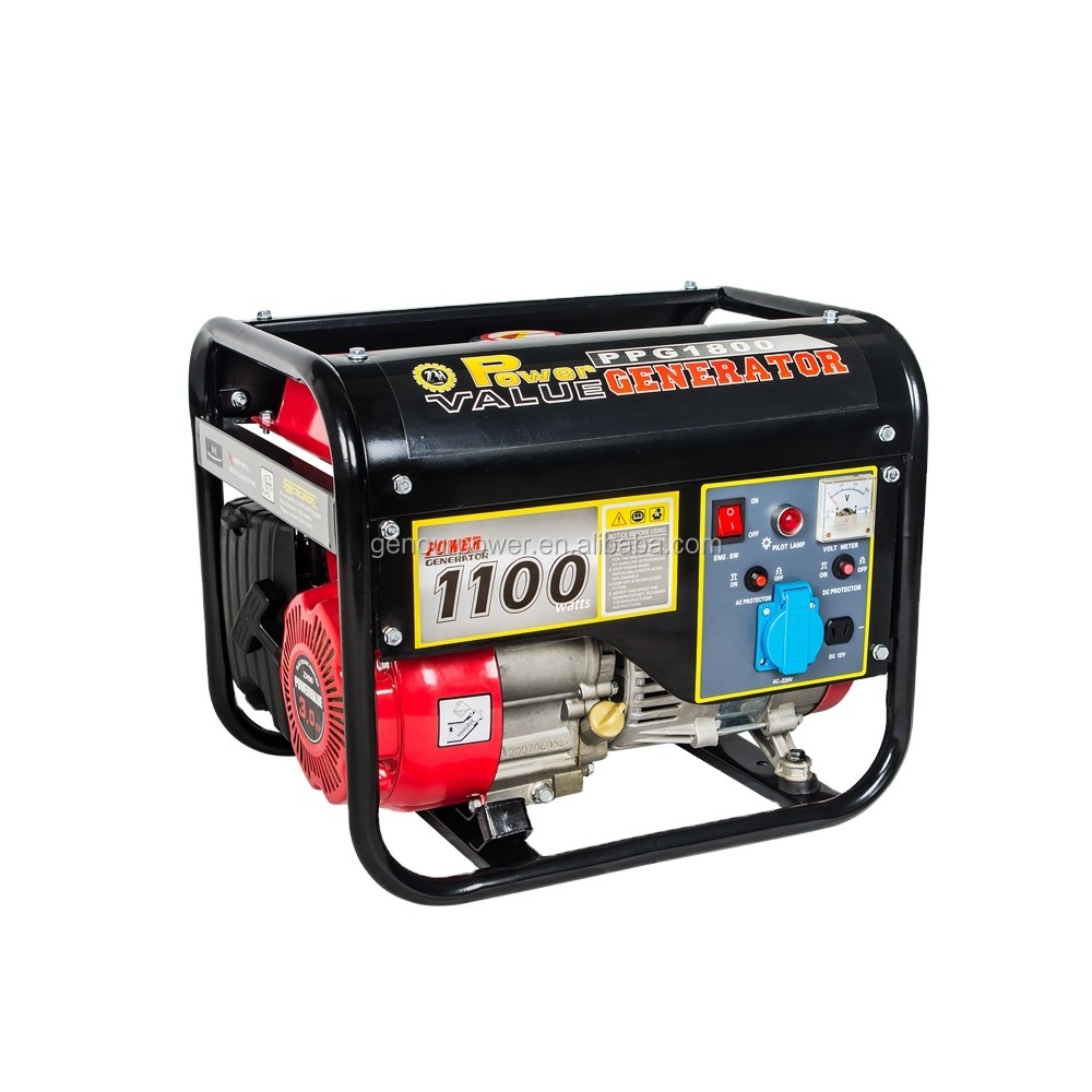 Gasoline LPG Engine Motor Four Stroke 1KVA 1KW Portable Gasoline Gas Power Generators family use