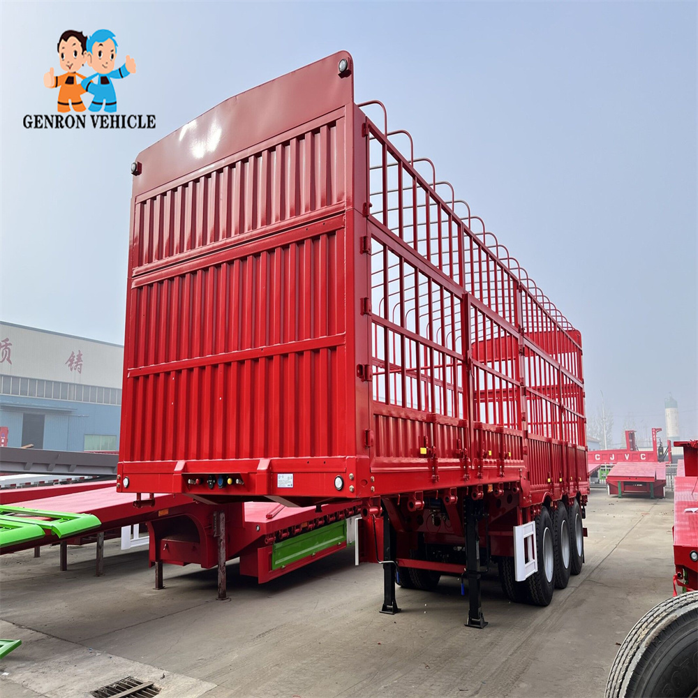 High quality 3 axles Transport Stake Fence Cargo 50T  side wall Fence Type Semi Trailer Trucks