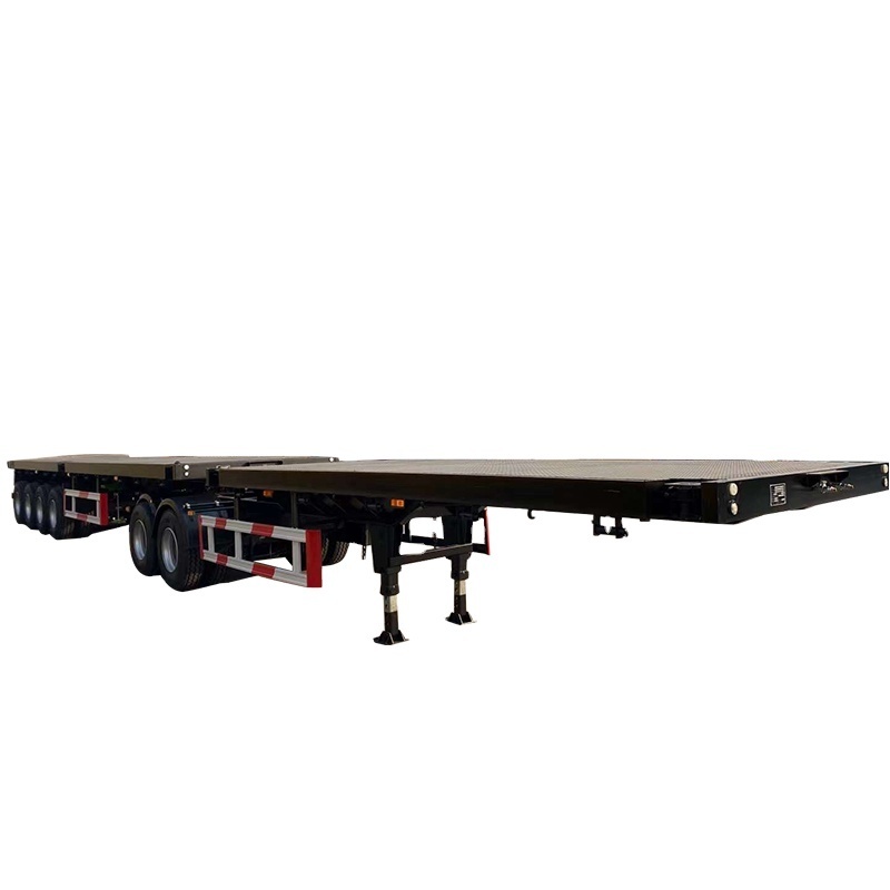 4 axles tandem axle super link container semi trailer 20ft/40ft chassis flat bed interlink semi trailer truck