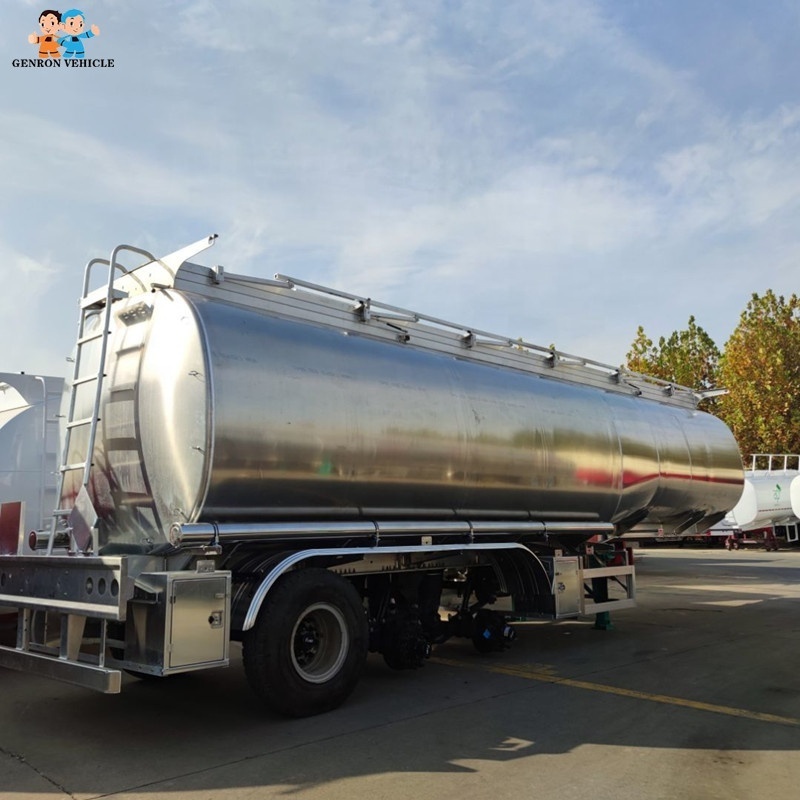 Aluminium Petroleum Tanker Truck Trailer For Transporting Petroleum products ,Kerosene ,Diesel ,Bulk liquid