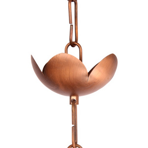 Monarch Pure Copper Lotus watering chain and rain chain for gutter system